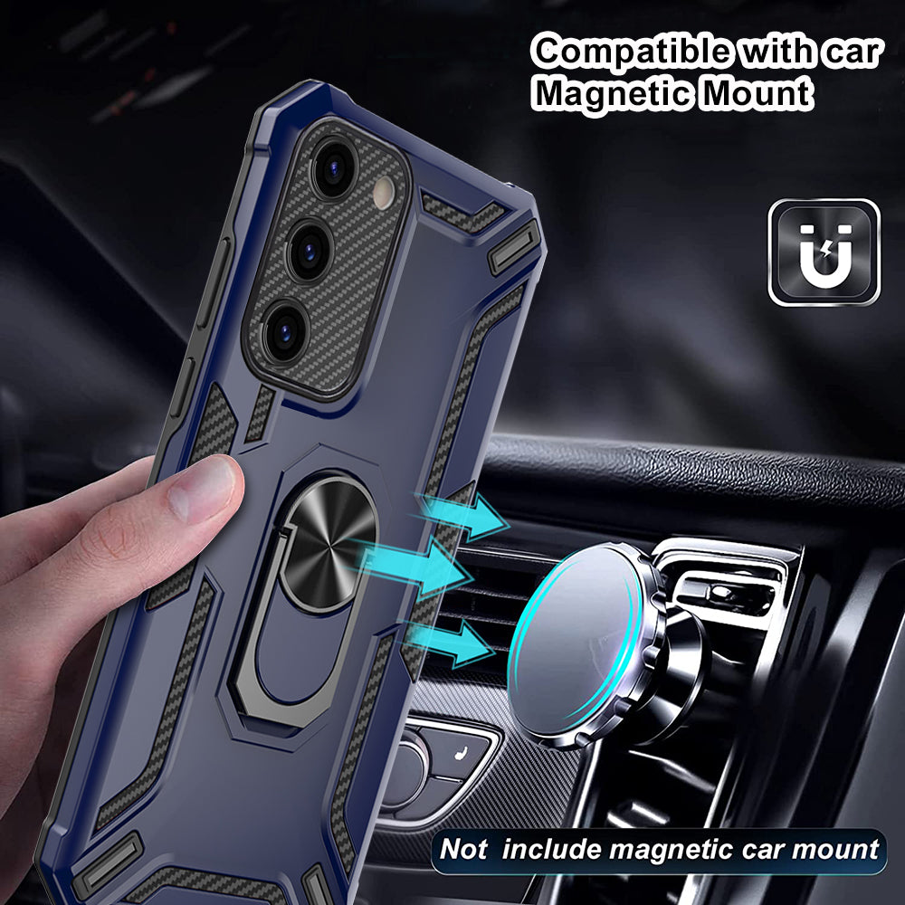 For Samsung Galaxy S23 PC TPU Hybrid Phone Case Rotary Ring Kickstand Anti-drop Back Cover For Samsung Galaxy S23 PC TPU Hybrid Phone Case Rotary Ring Kickstand Anti-drop Back Cover